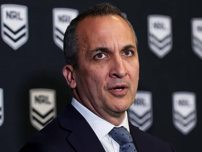 NRL chief Andrew Abdo says attacking football will be encouraged in the 2023 Pre-Season Challenge. (Paul Braven/AAP PHOTOS)