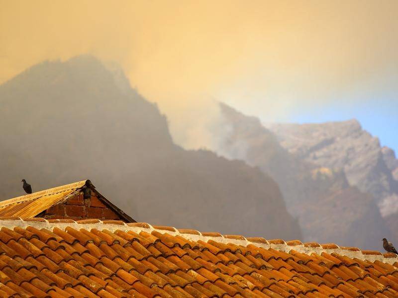 Thousands have been evacuated as wildfires rip through La Palma island. (EPA PHOTO)