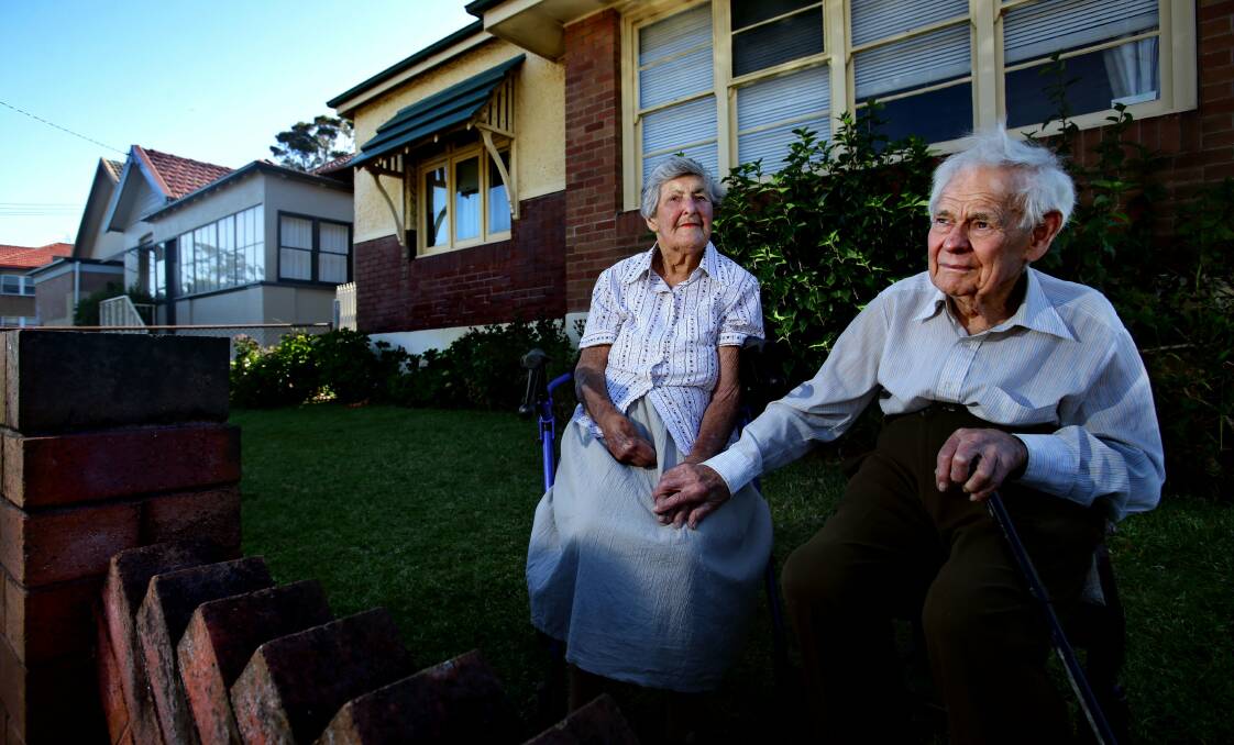 BACK HOME: Claris and Allen Watson, of Waratah, are back home after work to fix their yard. Picture: Simone De Peak