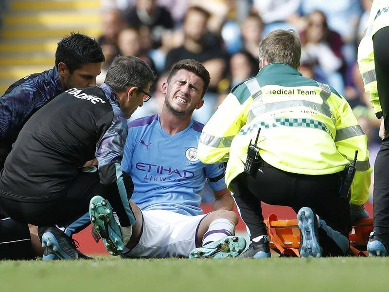 Manchester City's Aymeric Laporte is expected to miss the rest of the season after his knee injury.