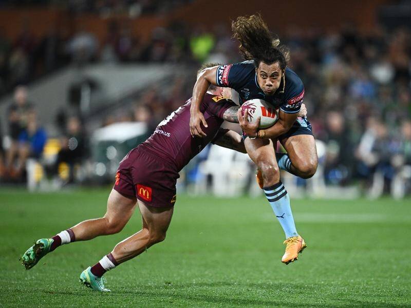 Hair we go: Jarome Luai has criticised Reece Walsh's pull-and-run during State of Origin Game 1. (Joel Carrett/AAP PHOTOS)