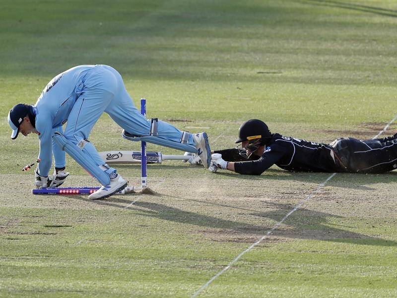 England's Jos Buttler ran out New Zealand's Martin Guptill to win the Cricket World Cup final.