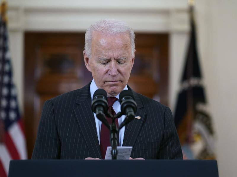 President Joe Biden says Americans must "resist becoming numb to sorrow".