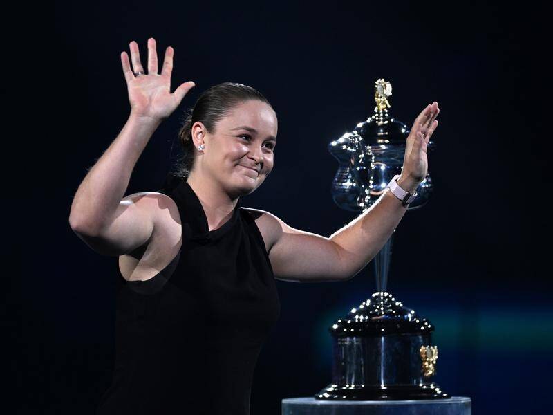 Ash Barty is hoping Sam Kerr's Matildas can give Australian sports fans another iconic moment. (James Ross/AAP PHOTOS)
