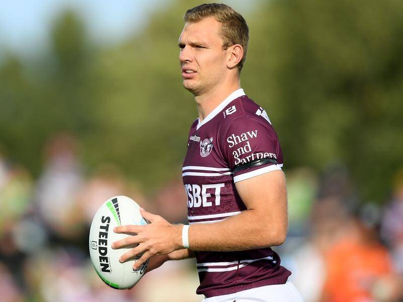 Tom Trbojevic will miss Manly's next month of NRL action after undergoing knee surgery.