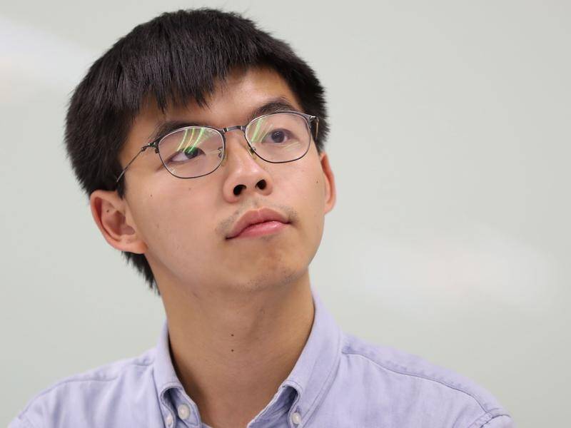 Hong Kong democracy activist Joshua Wong has been freed after allegedly breaching bail conditions.