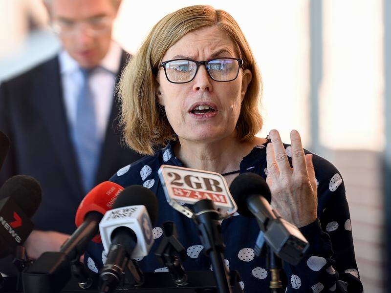NSW Chief Health Officer Kerry Chant says COVID-19 case numbers remain high. (Bianca De Marchi/AAP PHOTOS)
