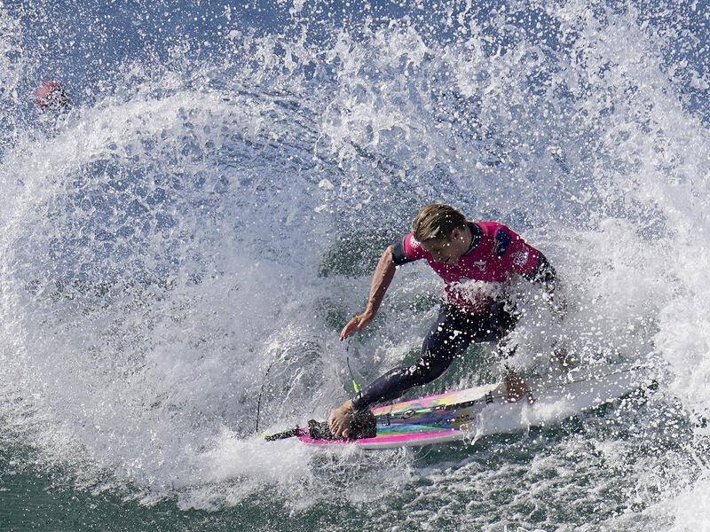 Ethan Ewing has been eliminated in the round of 16 at the Margaret River Pro. (AP PHOTO)