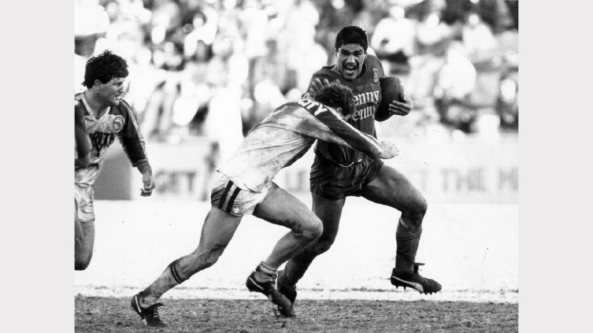Newcastle Knights in 1988. Knights vs Penrith at the International Sports Centre. 
