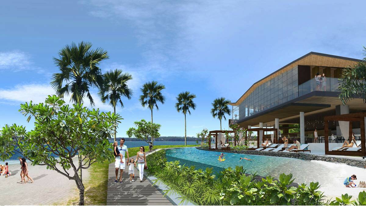 RESORT: Artist’s impression of the Trinity Point marina project.  Artwork courtesy Squillace Architects
