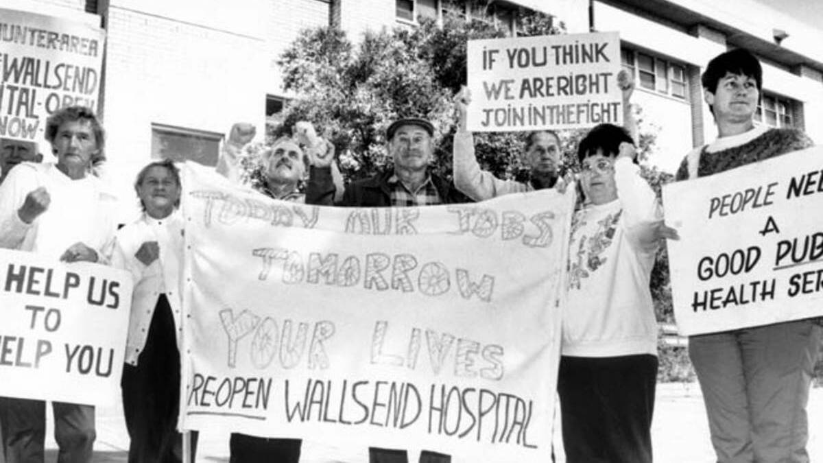HISTORY:  Wallsend Hospital staff and supporters marched to save their hospital in 1991. After the hospital closed, the privately run bulk-billing service, Wallsend After Hours Medical Service open at the Longworth Avenue site in 1993. 