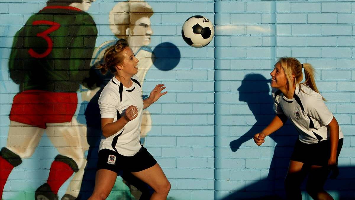 IMPRESSED: Hannah Brewer, left,  and Gema Simon have been chosen on the Matildas squad and will head to Cyprus next week.  