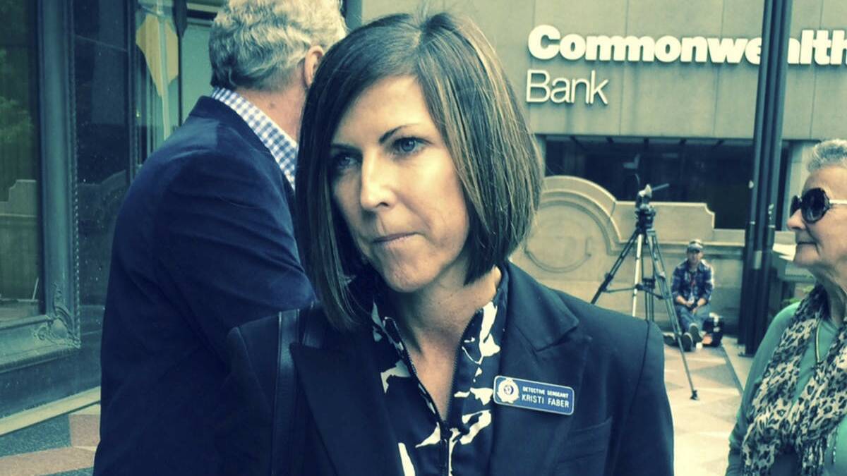  Detective Sergeant Kristi Faber, pictured  after the  sentencing of ex-Marist Brother Romauld in Sydney this week. Picture: Joanne McCarthy 