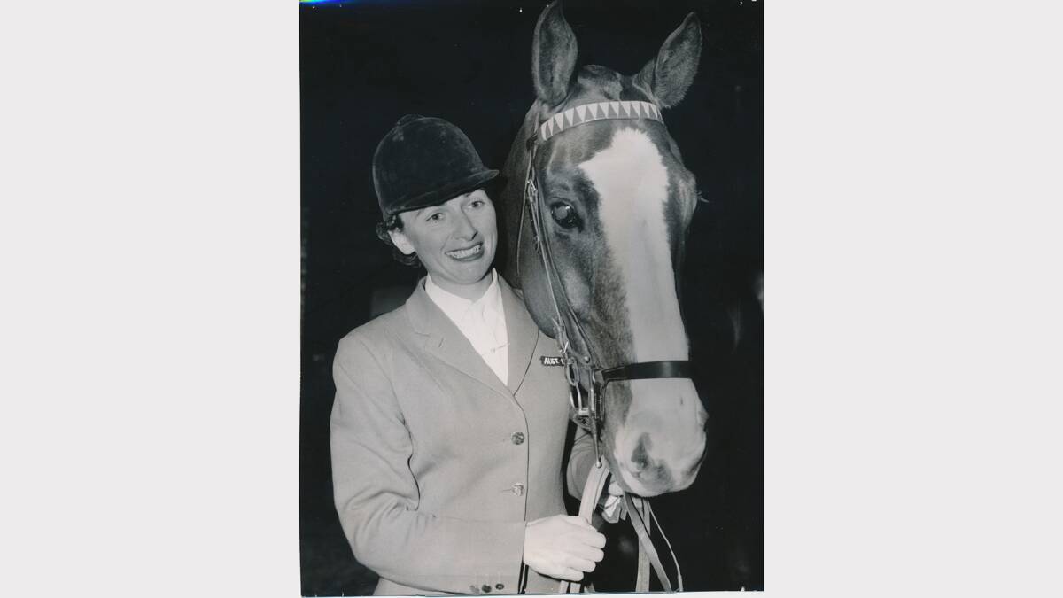 Bridget Hyem with her Olympic horse, Coronation, in 1962.