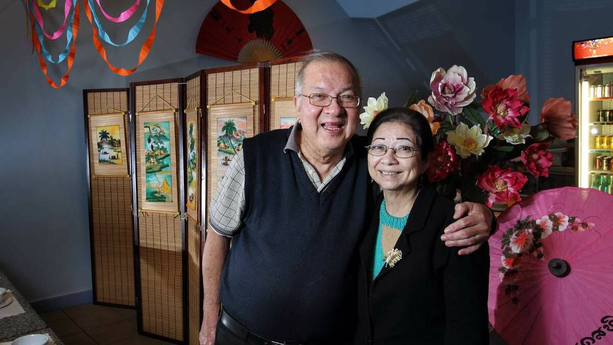 Angsara Wok restaurant owners Alex & Margarita Ang are retiring after 41 years at the Wallsend establishment. Picture: Max Mason-Hubers