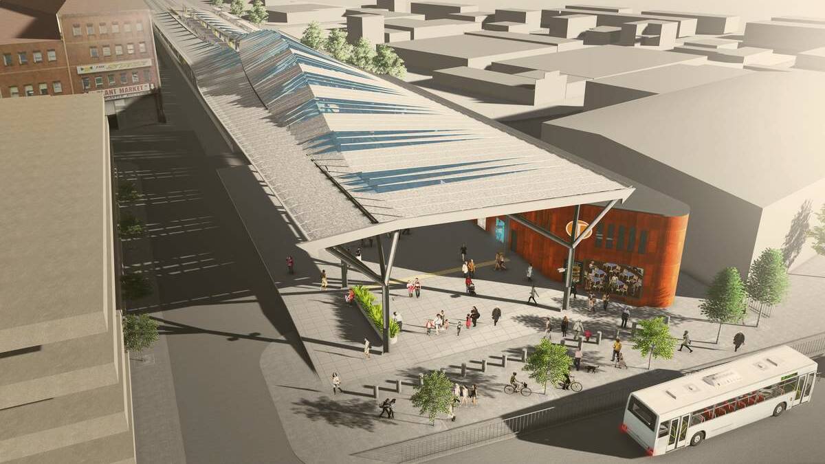 Artwork of the Wickham transport interchange. Supplied by the NSW  government