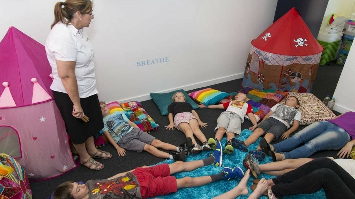 FOOD FOR THOUGHT: Sheryl Batchelor teaches children about the workings of the human brain. 