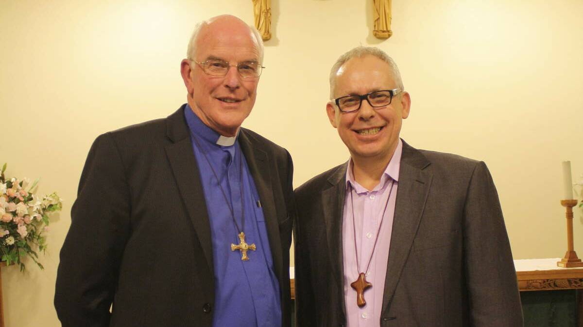  Catholic Bishop of Maitland-Newcastle Bill Wright and Anglican Bishop of Newcastle Greg Thompson 