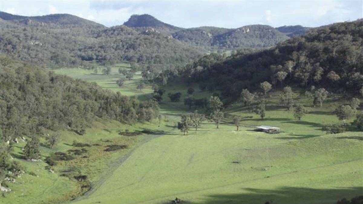 The top of the Barigan Valley, near Bylong and Wollar. Most of the valley is owned by Peabody for its Wilpinjong mine.
