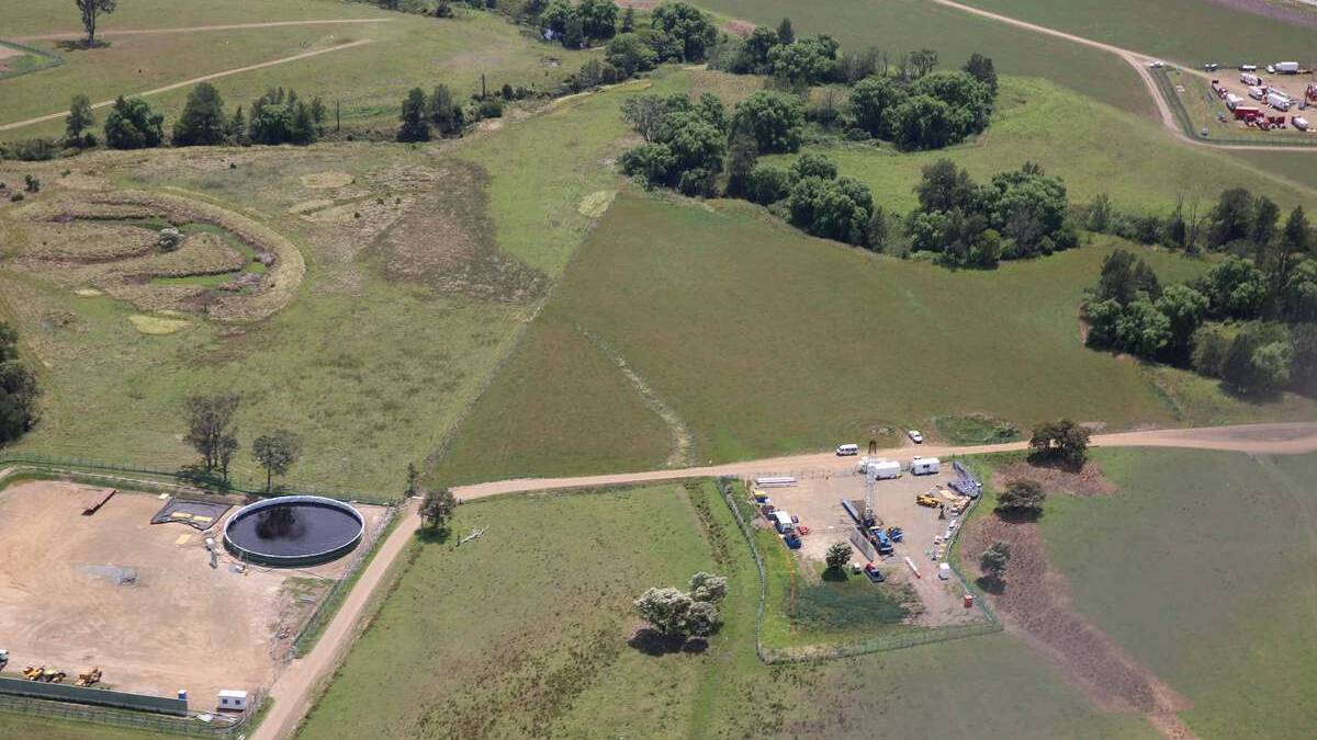 An AGL fracking site near the Avon River at Gloucester.