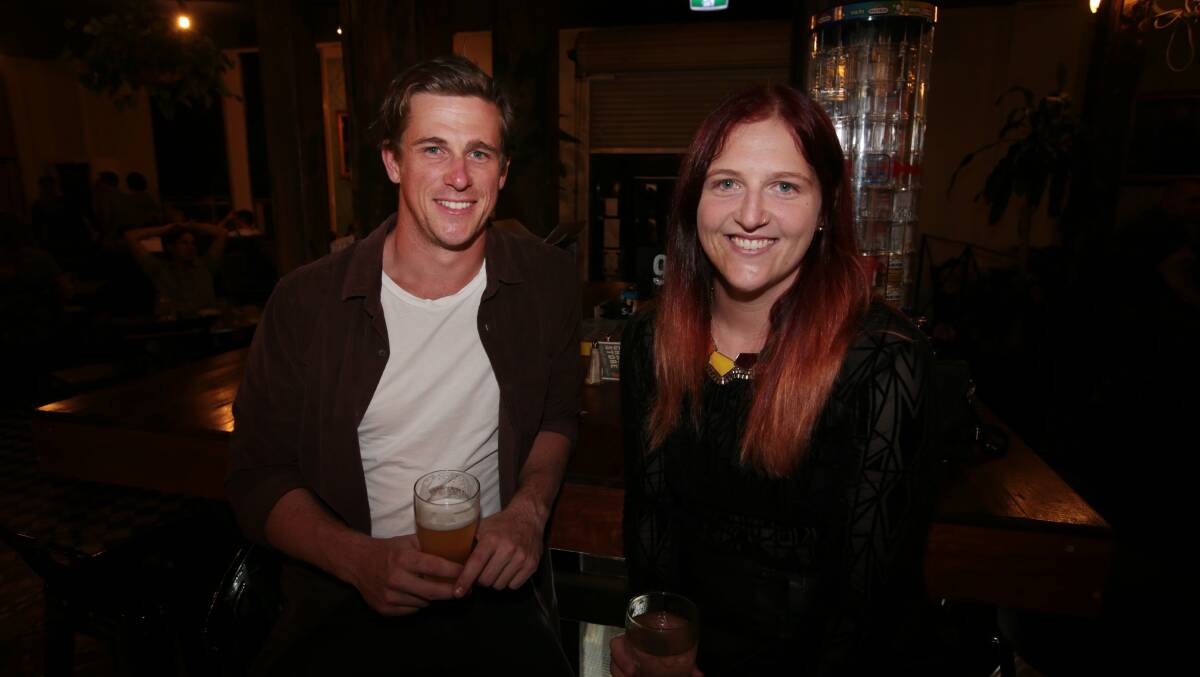 Aaron and Nicole Duffy, both of Merewether, at the Grain Store on Friday. Picture: Peter Stoop
