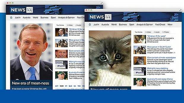 The browser extension results in pictures of Tony Abbott being replaced with "cute kittens".

Read more: http://www.smh.com.au/federal-politics/political-news/stopping-stop-tony-meow-how-web-plugin-caught-the-department-of-prime-ministers-attention-20140422-zqxuu.html#ixzz2zdWr3e6H