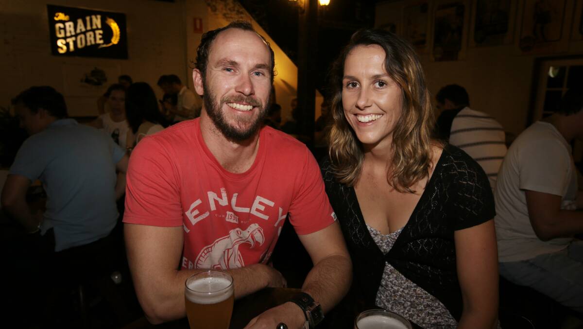 Mike and Miranda Curry, both of Newcastle, at the Grain Store on Friday. Picture: Peter Stoop