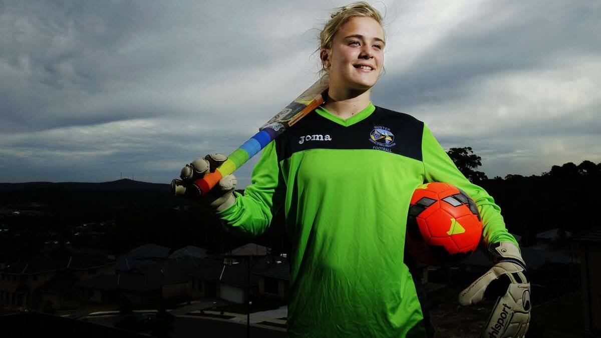 BRIGHT FUTURE: 15-year-old Hannah Southwell has been selected for state squads in football and cricket.  Picture: Max Mason-Hubers
