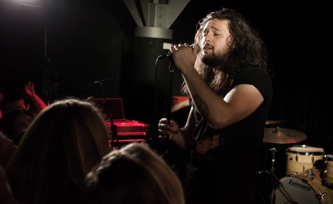 Rocking The Cambridge: Gang of Youths' lead singer Dave Le'aupepe. Picture: Guy Eppel