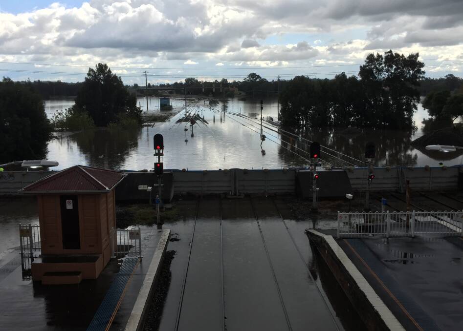 Maitland rail line looking to Rutherford. Picture: Ian Kirkwood