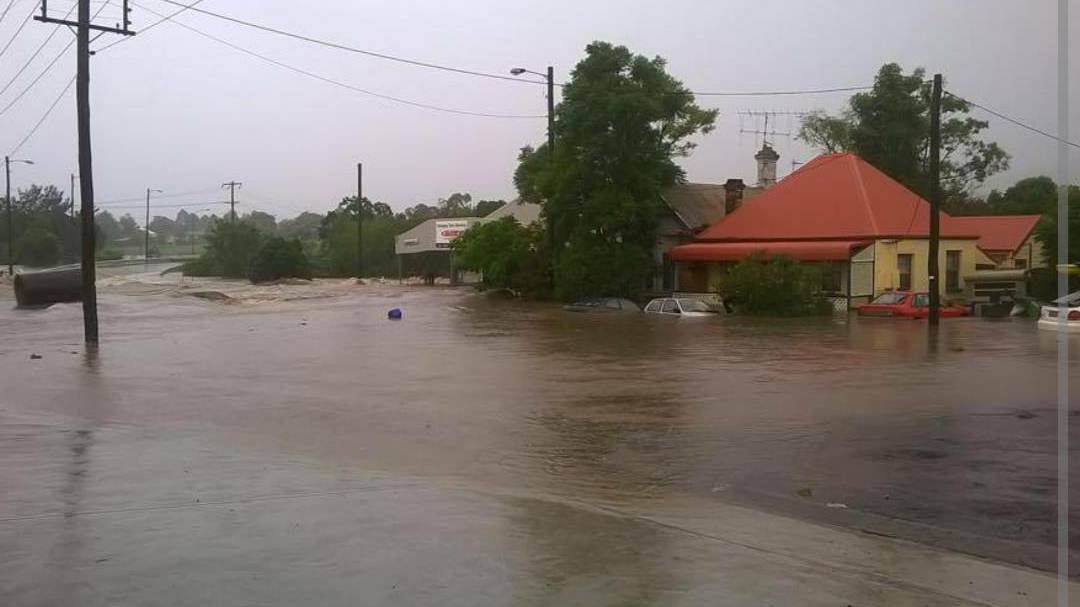 The floods hits Dungog. Picture: The Dungog Chronicle