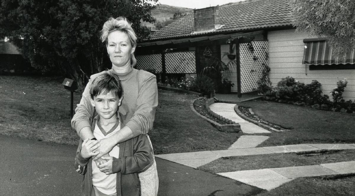 LINGERING DAMAGE: Lyn Hinds and her son Chad in 1990.