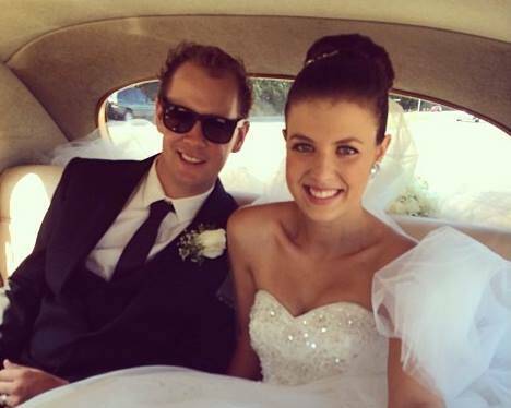 TRAGIC LOSS: Ryan Messenger and new wife Alexandra are pictured at their wedding in February in this Facebook image.