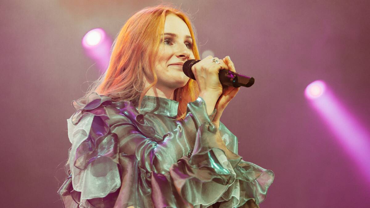 POWER: Celia Pavey, pictured performing as Vera Blue at Splendour in the Grass, is preaching love and respect with the release of her Power Ladies Remix EP. Picture: Mitch Lowe