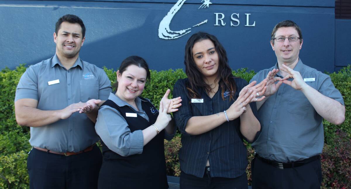 NEW SIGNS: Cardiff RSL have taken a major step forward in welcoming deaf patrons through their doors, with all staff learning basic sign language. Picture: Isaac McIntyre