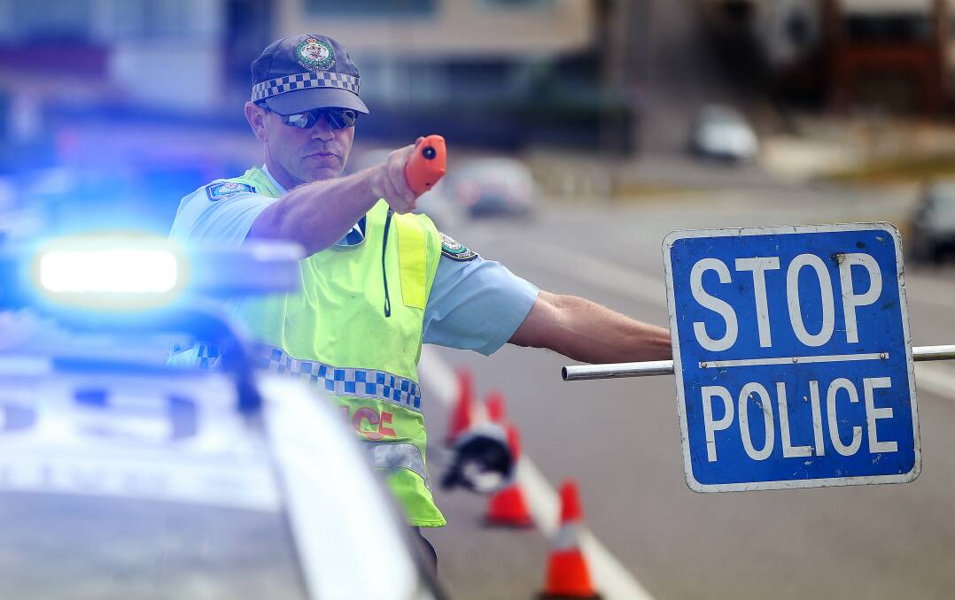 Newcastle police during a previous double demerit operation. File picture