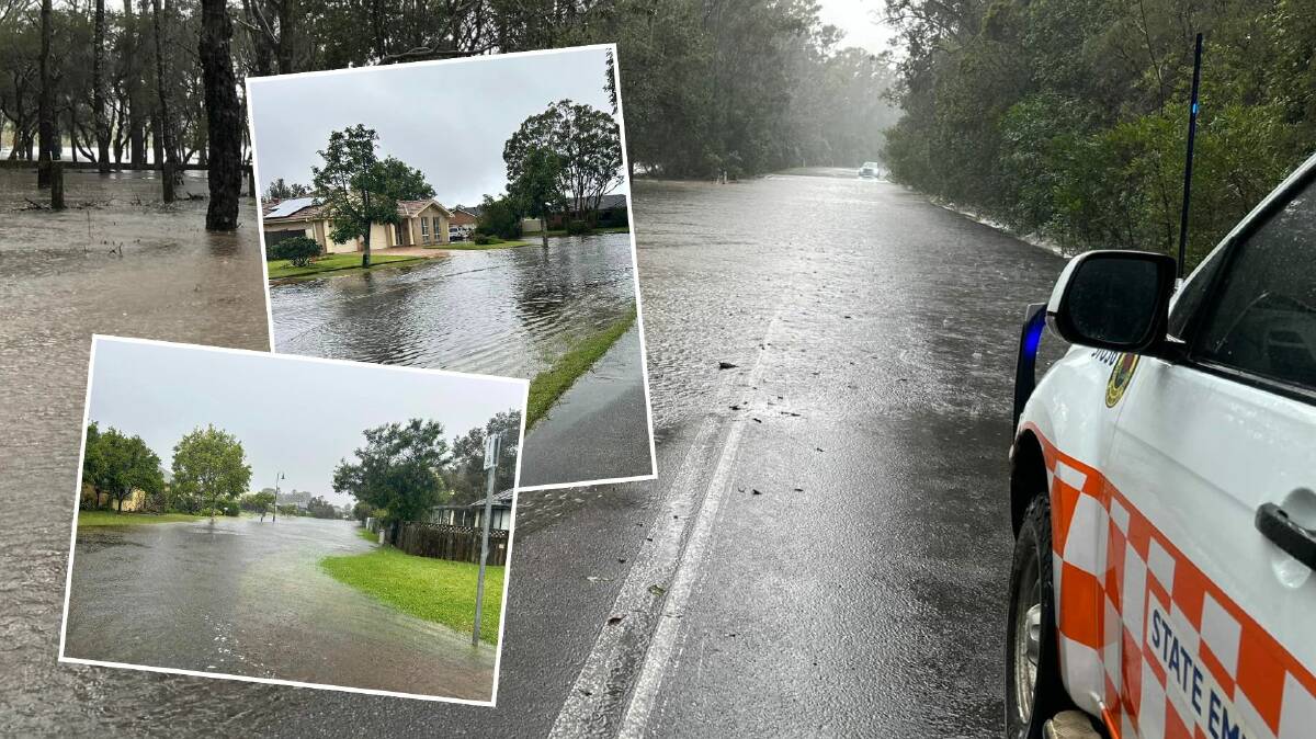 Flooding around Tea Gardens over the weekend. Pictures by NSW SES Stroud Unit
