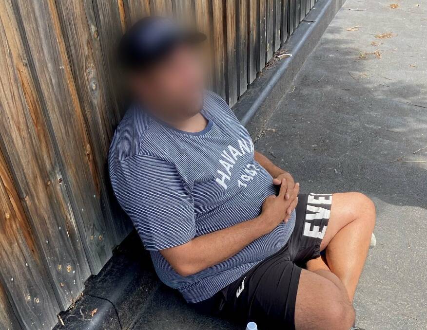 The man shortly after his arrest. Picture: NSW Police