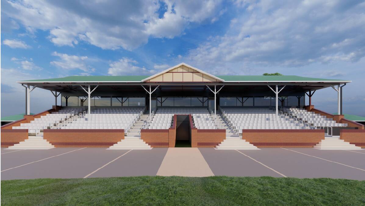 An artist's impression of the grandstand upgrades. Picture: City of Newcastle