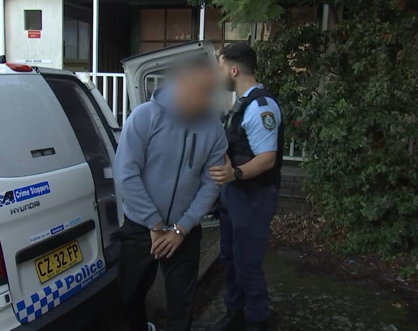 Arrested: A man alleged to have been involved in the incident on the Central Coast last week. Picture: NSW Police