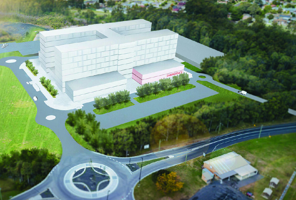 Artist's impression of the new Maitland Hospital campus at Metford.