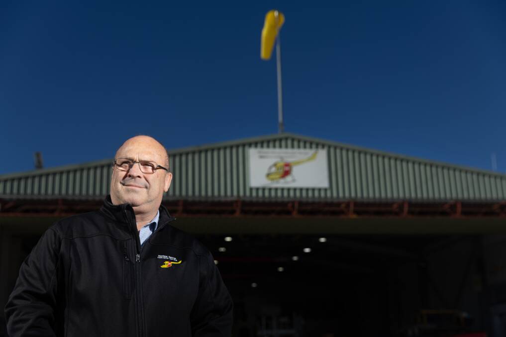 Richard Jones at the Westpac Rescue Helicopter base at Broadmeadow on Wednesday, after it was announced he would step down as CEO. Picture by Marina Neil