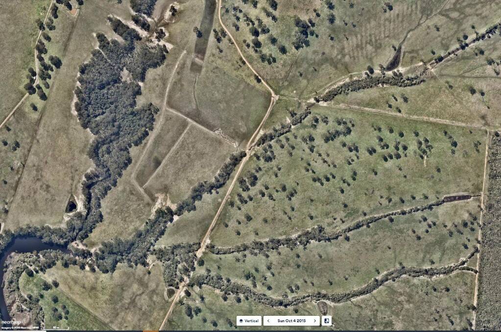 Station Creek and its tributaries before unauthorised dams and clearing. Picture: Nearmap