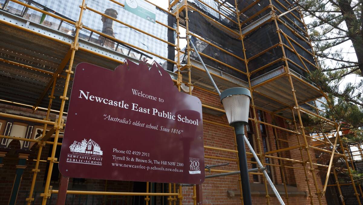 'Trust broken': Friable asbestos has been found inside the historic Newcastle East Public School. Picture: Max Mason-Hubers