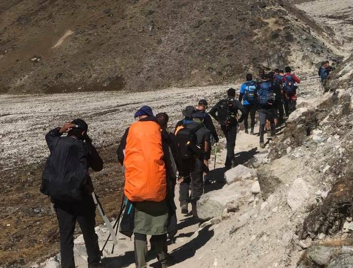 On the road to Everest Base Camp. Picture: Supplied