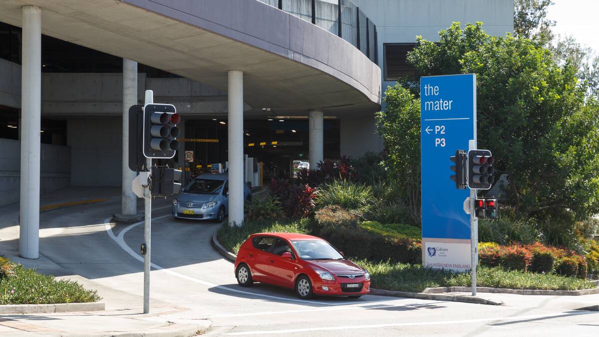 Aware: Management at Newcastle's Calvary Mater Hospital say they know about incidents of number plate swapping in its carpark. Picture: Max Mason-Hubers