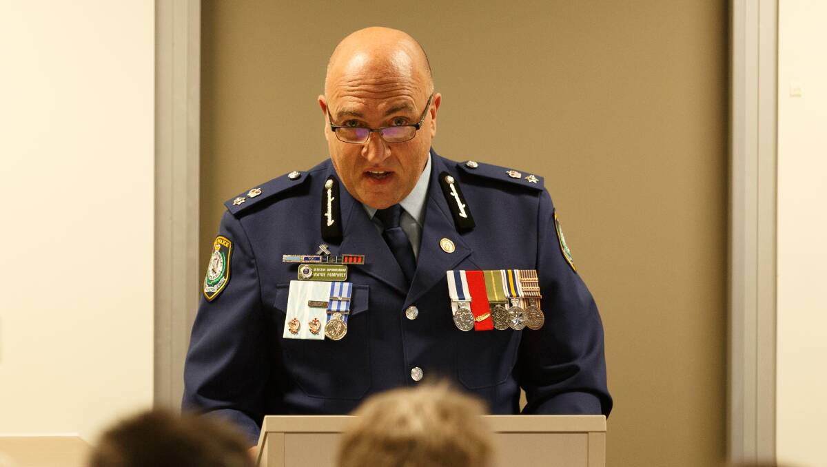 NSW Police northern region operations manager Superintendent Wayne Humphrey.
