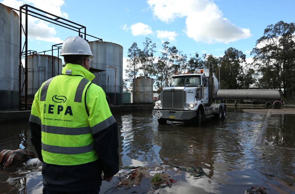Ground zero: The Environment Protection Authority at the Truegain site at Rutherford in June 2020. Picture: Simone De Peak