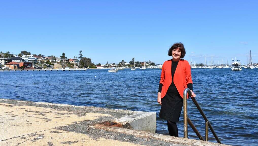 Lake Macquarie mayor Kay Fraser at the Belmont Baths site earlier this year.