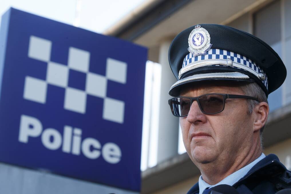 Newcastle police acting Superintendent Gerard Lawson. Picture: Max Mason-Hubers